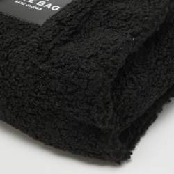 Pre Owned Marc Jacobs Black Faux Fur Medium The Tote Bag