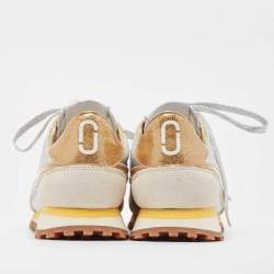 Pre Owned Marc Jacobs Two Tone Suede and Leather Lace Up  Sneakers Size 36