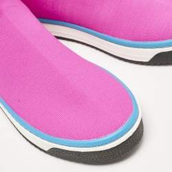 Marc Jacobs Neon Pink Stretch Fabric Dart Socks Slip On Sneakers Size 40