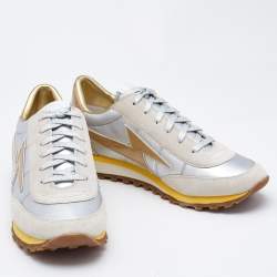 Marc Jacobs Two Tone Suede and Leather Lace Up  Sneakers Size 40
