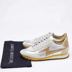 Marc Jacobs Two Tone Suede and Leather Lace Up  Sneakers Size 40