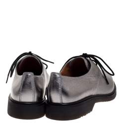 Pre Owned Marc Jacobs Grey Leather Lace Up Derby Size 39