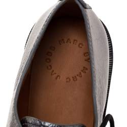 Pre Owned Marc Jacobs Grey Leather Lace Up Derby Size 39