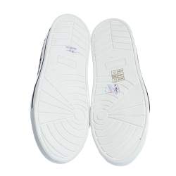 Pre Owned Marc Jacobs Black/Brown Animal Print Pony Hair and Patent High Top Sneakers Size 38