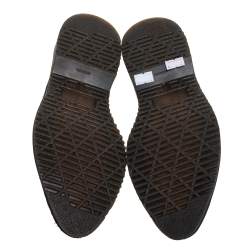 Pre Owned Marc Jacobs Black Patent Leather And Pony Hair Lace Up Derby Size 40