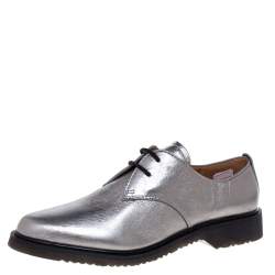 Pre Owned Marc Jacobs Grey Leather Lace Up Derby Size 39