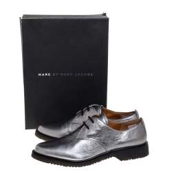 Pre Owned Marc Jacobs Grey Leather Lace Up Derby Size 39