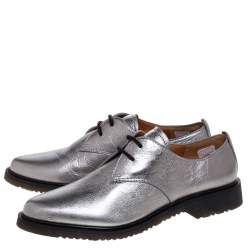 Pre Owned Marc Jacobs Grey Leather Lace Up Derby Size 39