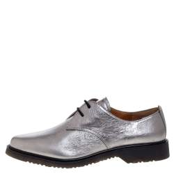 Pre Owned Marc Jacobs Grey Leather Lace Up Derby Size 39