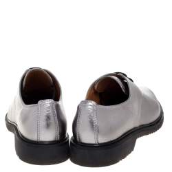 Pre Owned Marc Jacobs Grey Leather Lace Up Derby Size 39