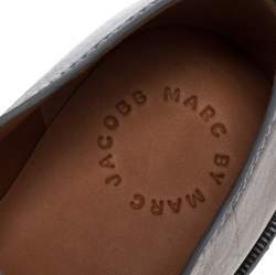 Pre Owned Marc Jacobs Grey Leather Lace Up Derby Size 39