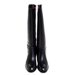 Marc By Marc Jacobs Black Leather Kip Knee Length Boots Size 39
