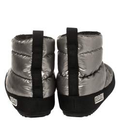 Pre Owned Marc Jacobs Silver Vinyl Snow Boots Size 36