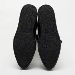 Pre Owned Marc by Marc Jacobs Black Leather Lace Up Knee Length Boots Size 39