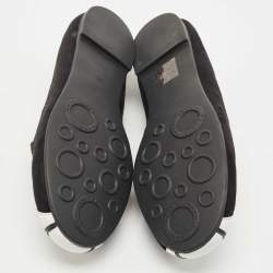 Marc by Marc Jacobs Black/White Suede and Leather Cat Ballet Flats Size 36