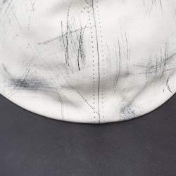 Marc Jacobs Black/White Leather Baseball Cap M