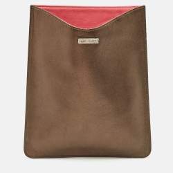 Marc Jacobs Bronze/Pink Leather Tablet Case