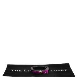 Marc Jacobs Black/Purple Suede and Patent Leather Bow Belt 90CM