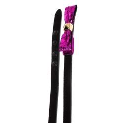 Marc Jacobs Black/Purple Suede and Patent Leather Bow Belt 90CM