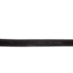 Marc Jacobs Black/Purple Suede and Patent Leather Bow Belt 90CM