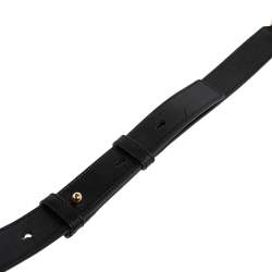 Marc Jacobs Black Monogram Embossed Leather Shoulder Strap