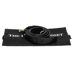 Marc Jacobs Black Monogram Embossed Leather Shoulder Strap