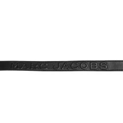 Marc Jacobs Black Monogram Embossed Leather Shoulder Strap