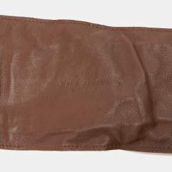 Pre Owned Marc Jacobs Brown Leather Oversized Floral Detail Belt S