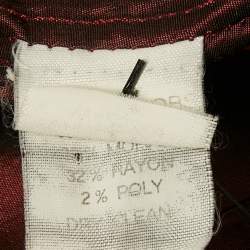 Pre Owned Marc Jacobs Burgundy Stripe Cotton Blend Single Breasted Blazer M