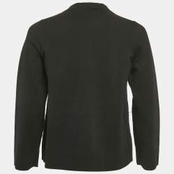 Marc Jacob Black Embellished Ostrich Feather Trim Cashmere Cardigan M