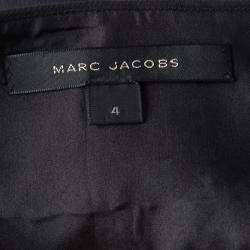 Pre Owned Marc Jacobs Monochrome Colorblock Cotton Mohair Blend Sleeveless Dress S