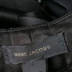 Pre Owned Marc Jacobs Black Embellished Knit Tie Detail Tunic XS