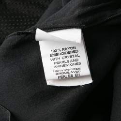 Pre Owned Marc Jacobs Black Embellished Knit Tie Detail Tunic XS