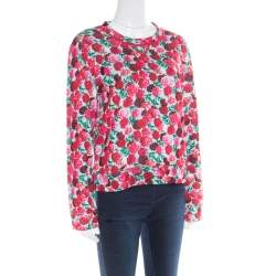 Pre Owned Marc Jacobs Multicolor Floral Print Sweatshirt M