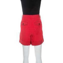 Pre Owned Marc By Marc Jacobs Scarlet Red Clark Shorts L