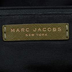 Pre Owned Marc Jacobs Green Leather East West Shopper Tote
