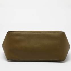 Pre Owned Marc Jacobs Green Leather East West Shopper Tote