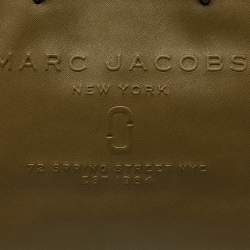 Pre Owned Marc Jacobs Green Leather East West Shopper Tote