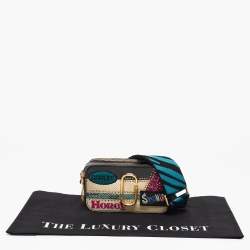 Marc Jacobs x Kaia Gerber Multicolor Patent Leather Mixed Media Snapshot Crossbody Bag