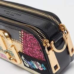 Marc Jacobs x Kaia Gerber Multicolor Patent Leather Mixed Media Snapshot Crossbody Bag