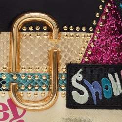 Marc Jacobs x Kaia Gerber Multicolor Patent Leather Mixed Media Snapshot Crossbody Bag