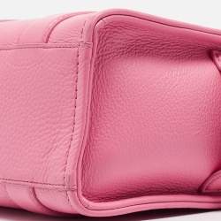 Pre Owned Marc Jacobs Pink Leather Small The Tote Bag