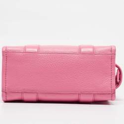 Pre Owned Marc Jacobs Pink Leather Small The Tote Bag