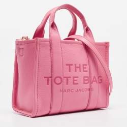 Pre Owned Marc Jacobs Pink Leather Small The Tote Bag