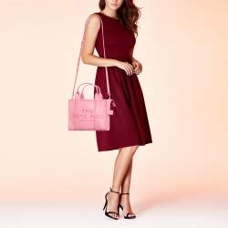 Pre Owned Marc Jacobs Pink Leather Small The Tote Bag