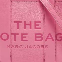Pre Owned Marc Jacobs Pink Leather Small The Tote Bag