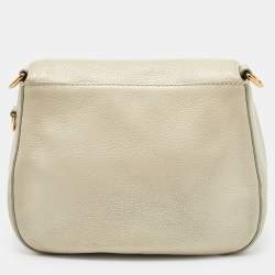 Marc Jacobs Light Beige Leather Recruit Nomad Saddle Shoulder Bag