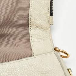 Marc Jacobs Light Beige Leather Recruit Nomad Saddle Shoulder Bag