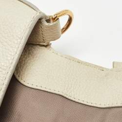 Marc Jacobs Light Beige Leather Recruit Nomad Saddle Shoulder Bag