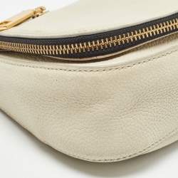 Marc Jacobs Light Beige Leather Recruit Nomad Saddle Shoulder Bag